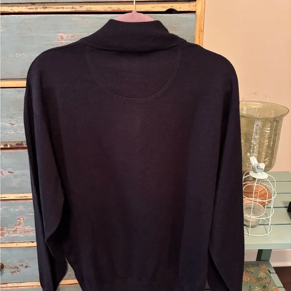Orvis Men's Dark Blue Zip-Up Sweater Sz large - Picture 5 of 5